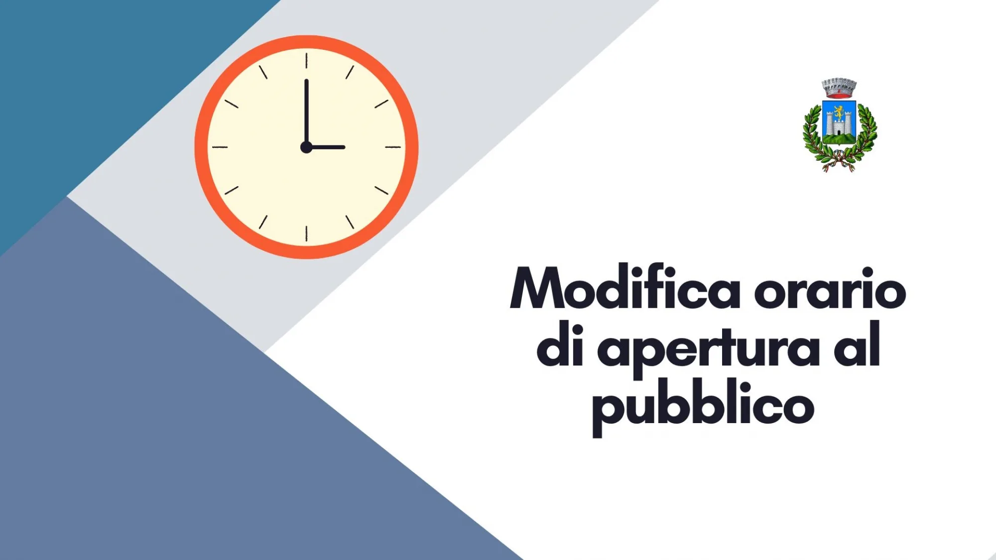 orario di apertura al pubblico